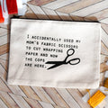 Humorous fabric scissor Canvas pouch