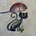 009-2 Cat with fish Needle Nanny