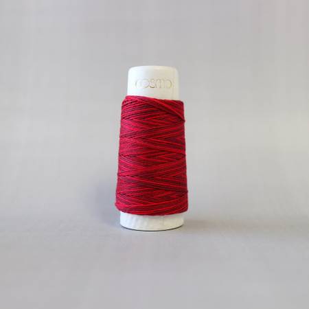 Cosmo Hidamari Sashiko Variegated Thread 30 Meters Cranberry Red