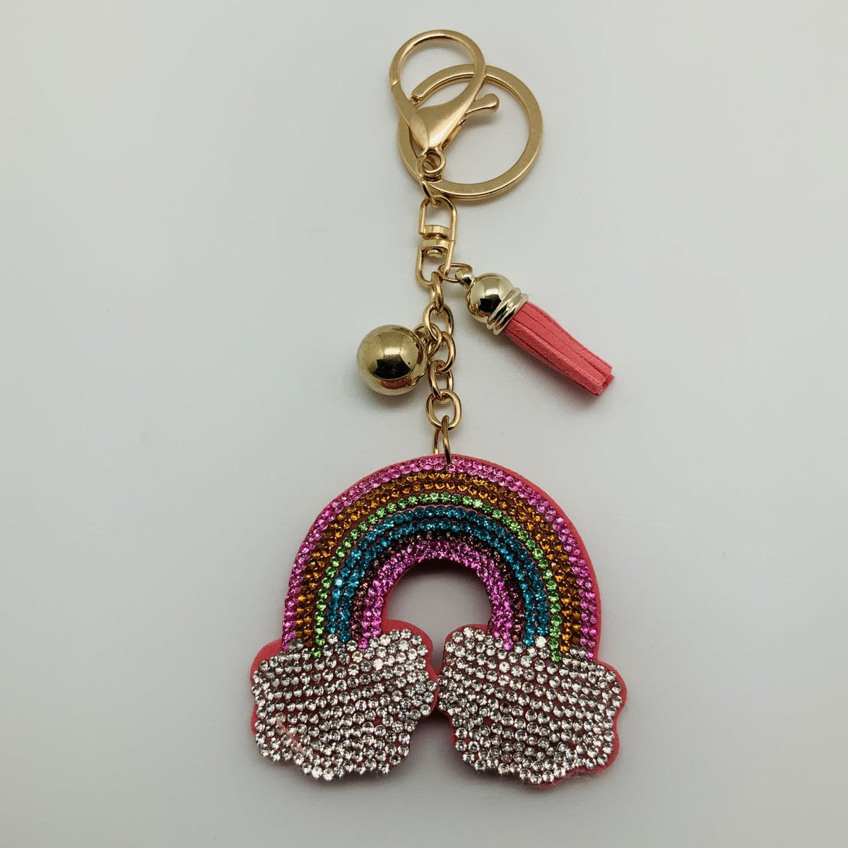 Clouds and Rainbow Keychain