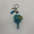 010-Blue Pickleball Keychain