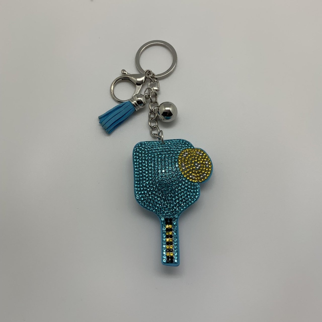 010-Blue Pickleball Keychain
