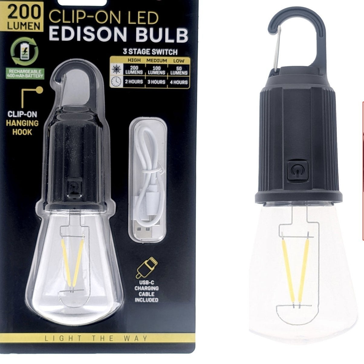 008-Clip-on Edison Bulb