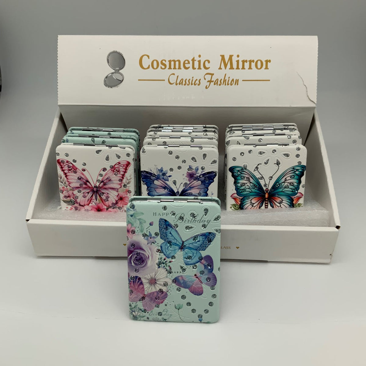 007-Butterfly print rectangular mirror