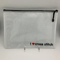 I love cross stitch zip bag