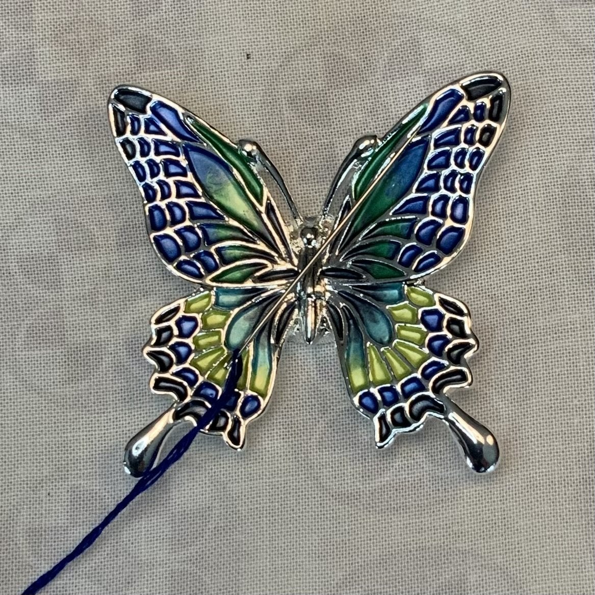 009-2 Butterfly Needle Nanny Blues