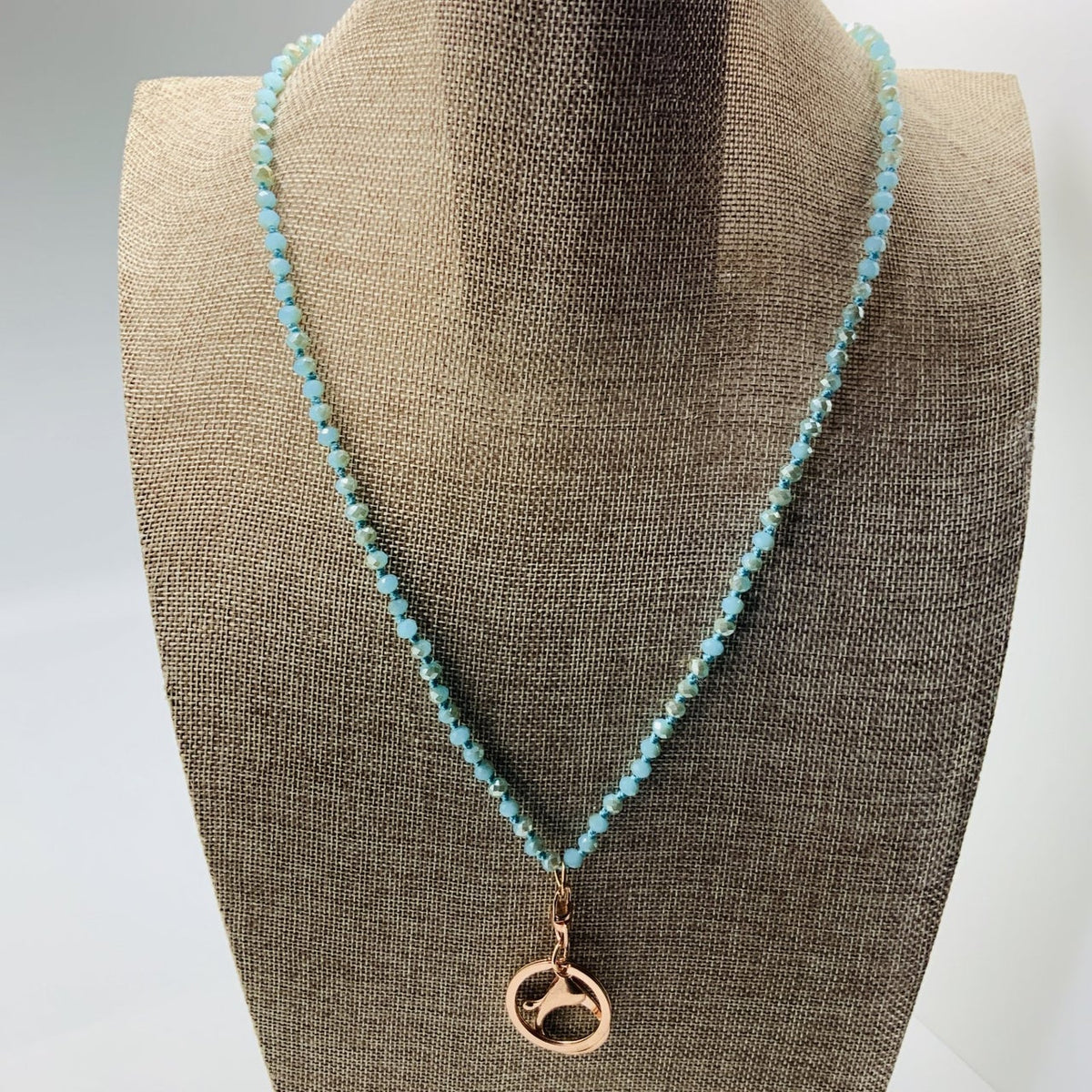 TurquoiseCrystal Bead Lanyard