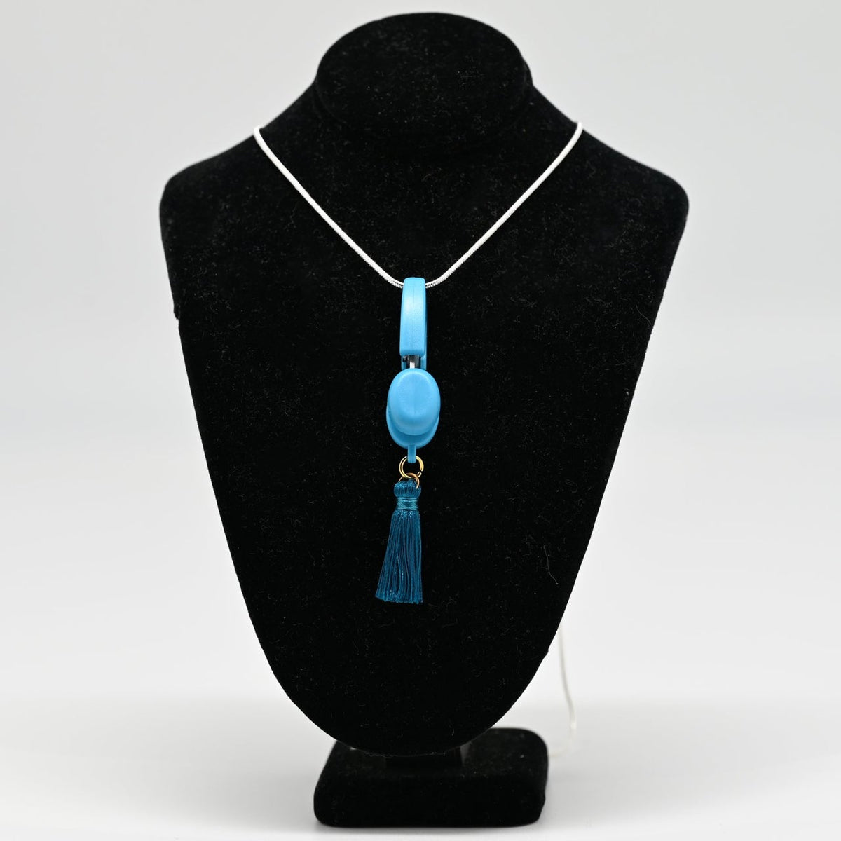 Itty Bitty Scissor Necklace Blue