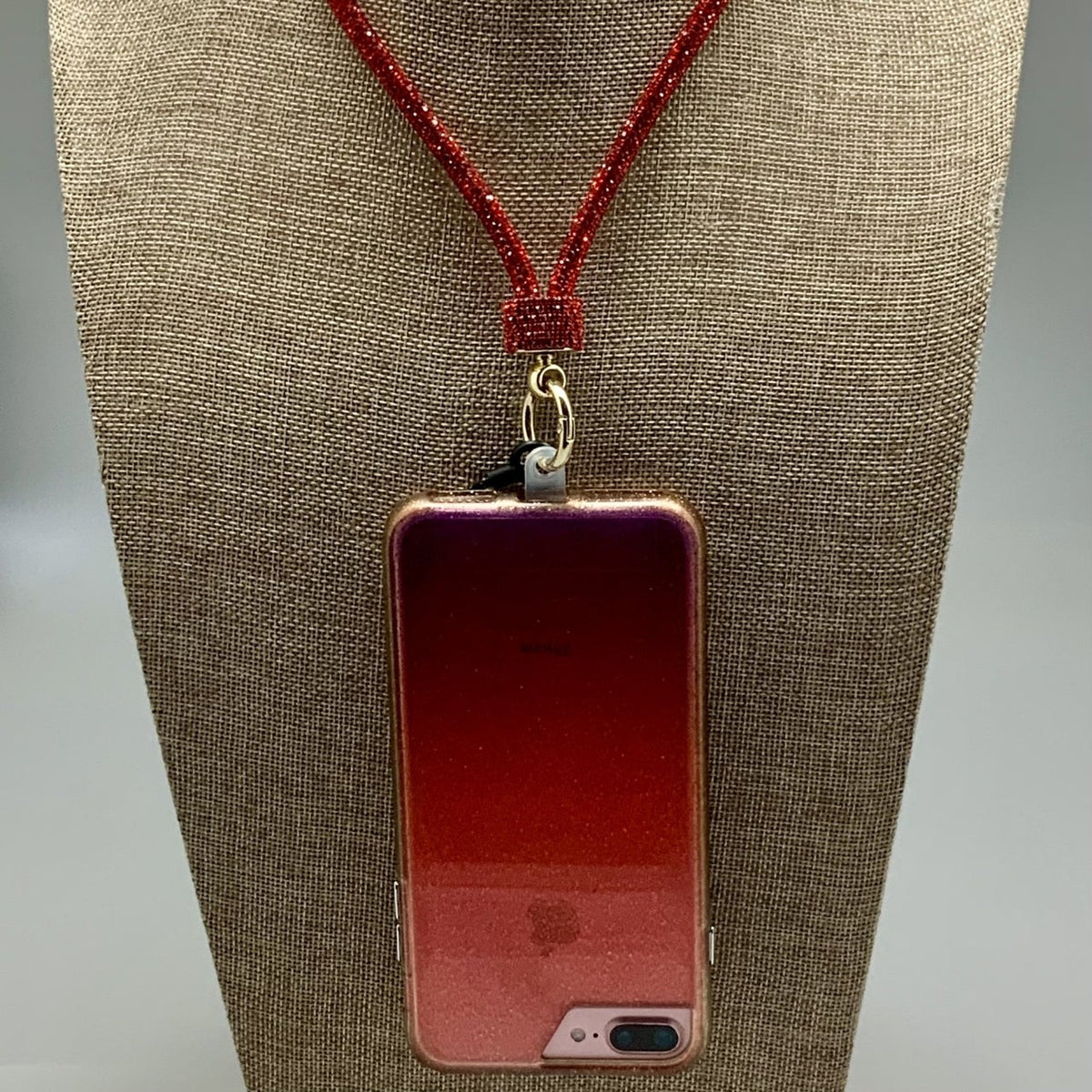 009- Cell Phone Lanyard Red