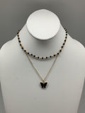 010-butterfly necklace black