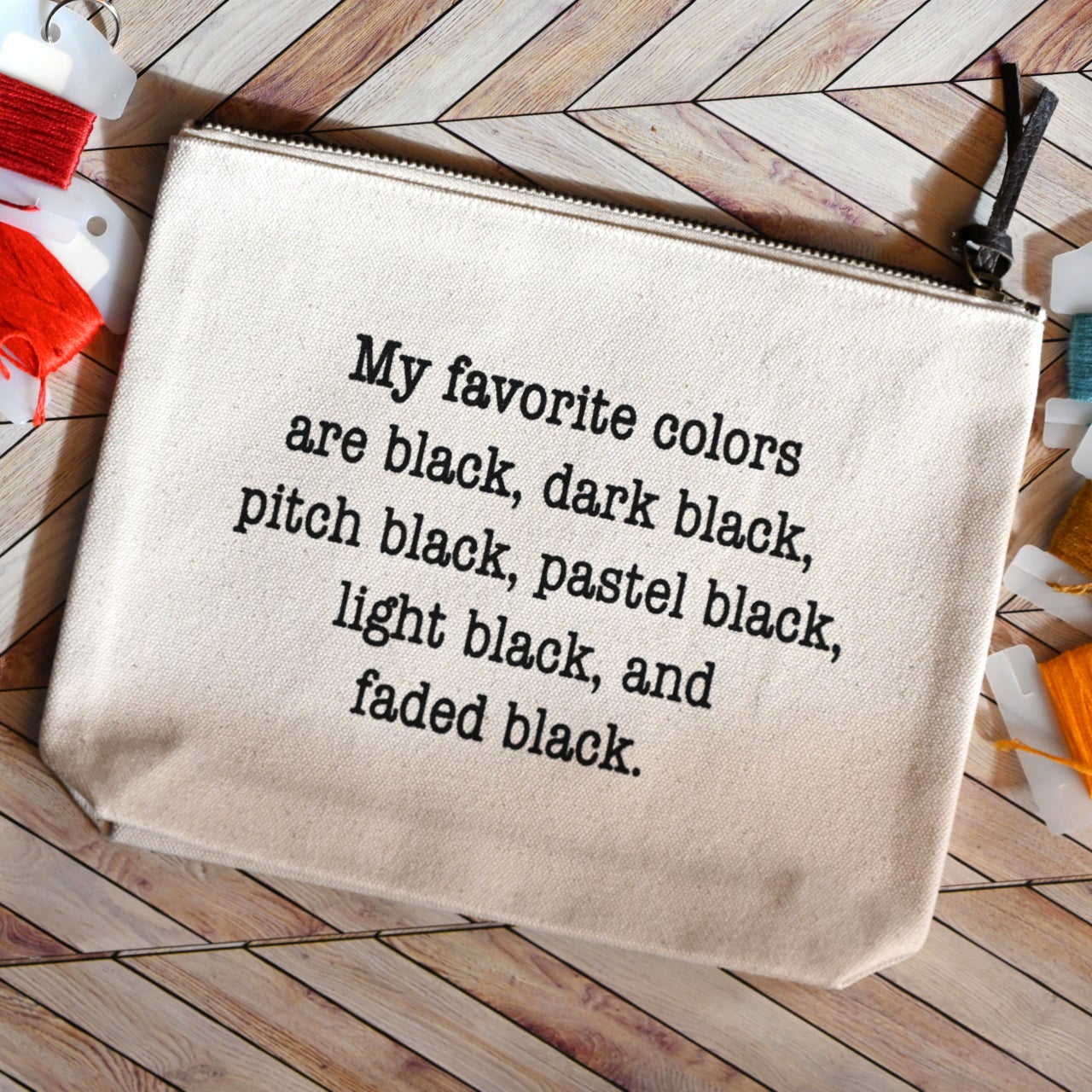 Humorous favorite color canvas bag