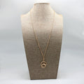 Small chain link lanyard worn gold
