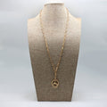 Large Chain Link Lanyard Worn Gold