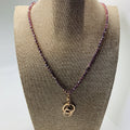 Purple Crystal Bead Lanyard