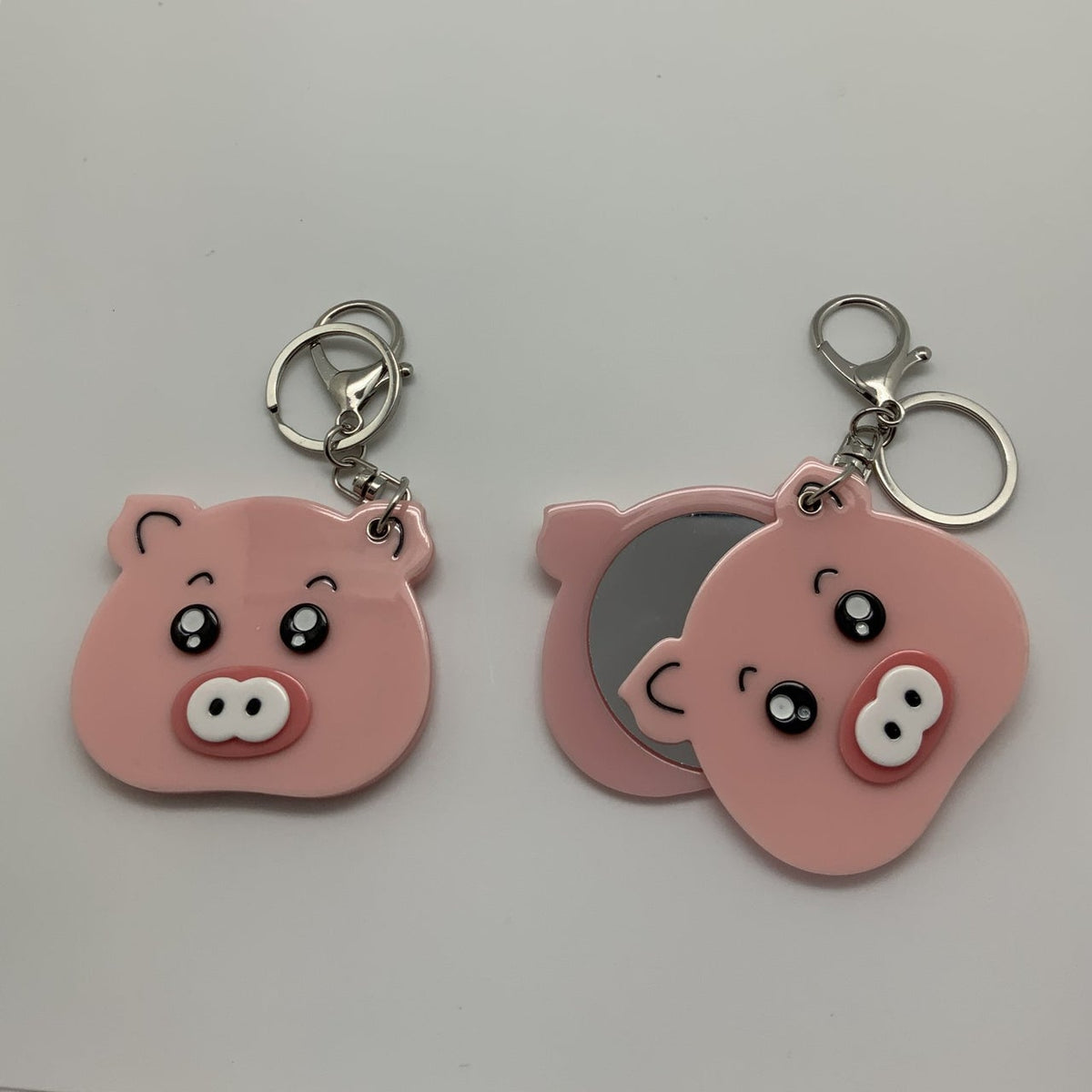 Pig Mirror Keychain