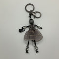 Lady in Grey Keychain