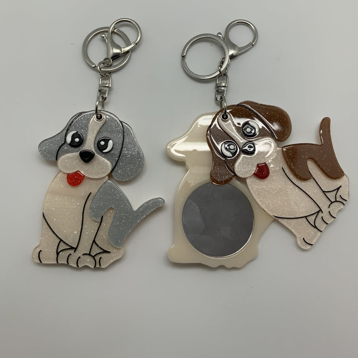 Dog mirrorKeychain