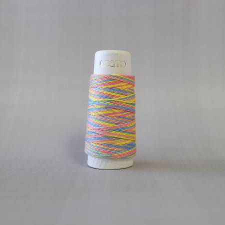 Cosmo Hidamari Sashiko Variegated Thread 30 Meters Rainbow Sorbet