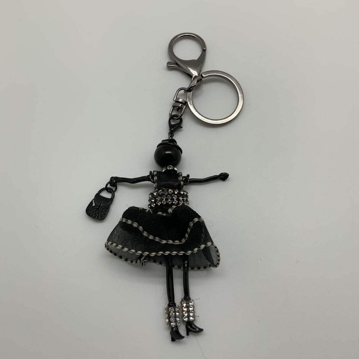 Lady in Black Keychain